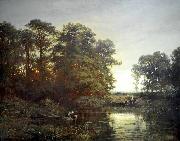 Charles Francois Daubigny Landscape with a pond USA oil painting artist